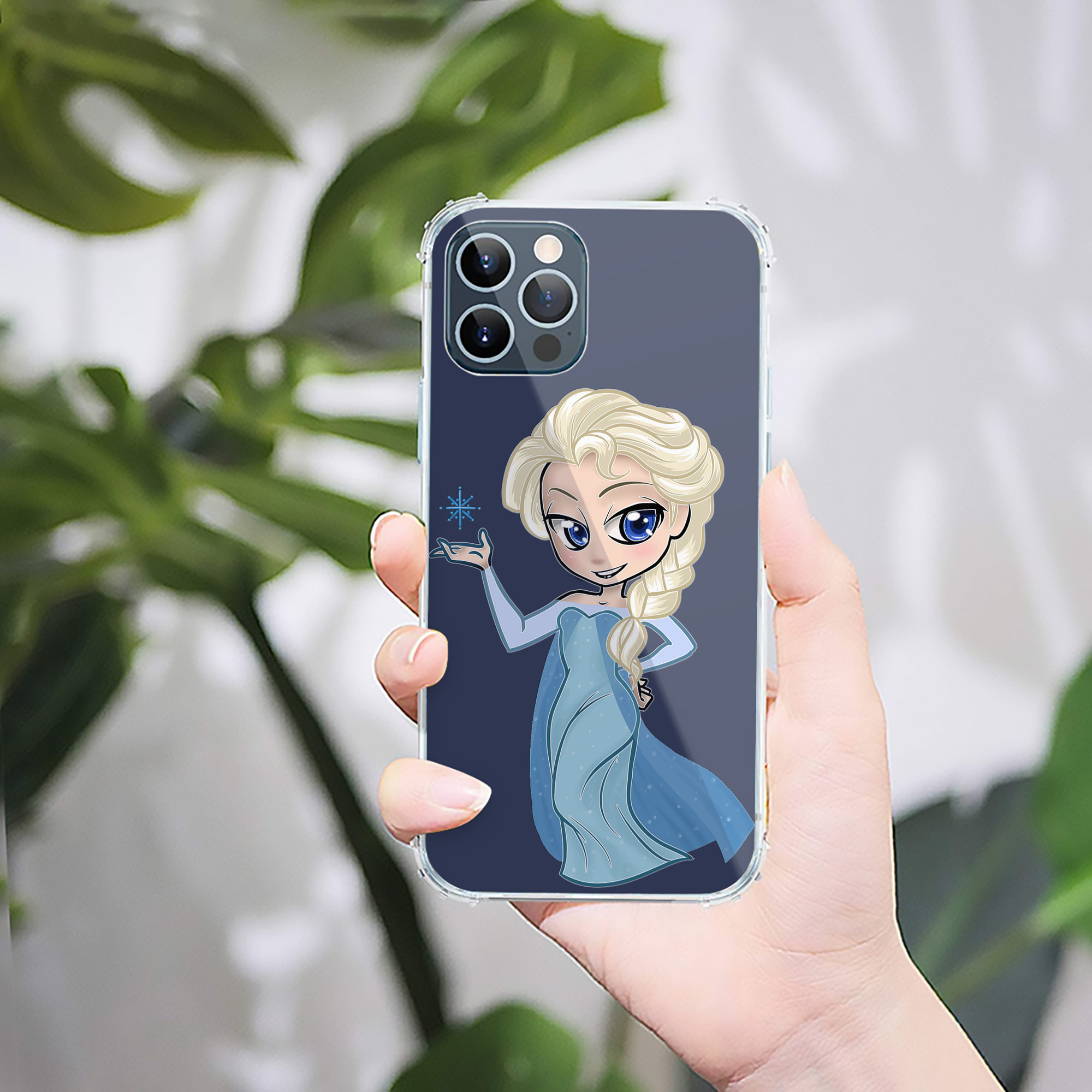 （画像用） アナと雪の女王 アンナ エルサ Frozen Anna Elsa 【iPhone 12シリーズ対応】透明スマホケース（クリアソフトケース）